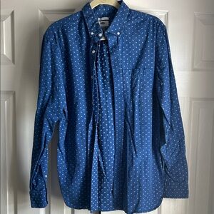 Old Navy Men's Navy Blue Button Down Shirt